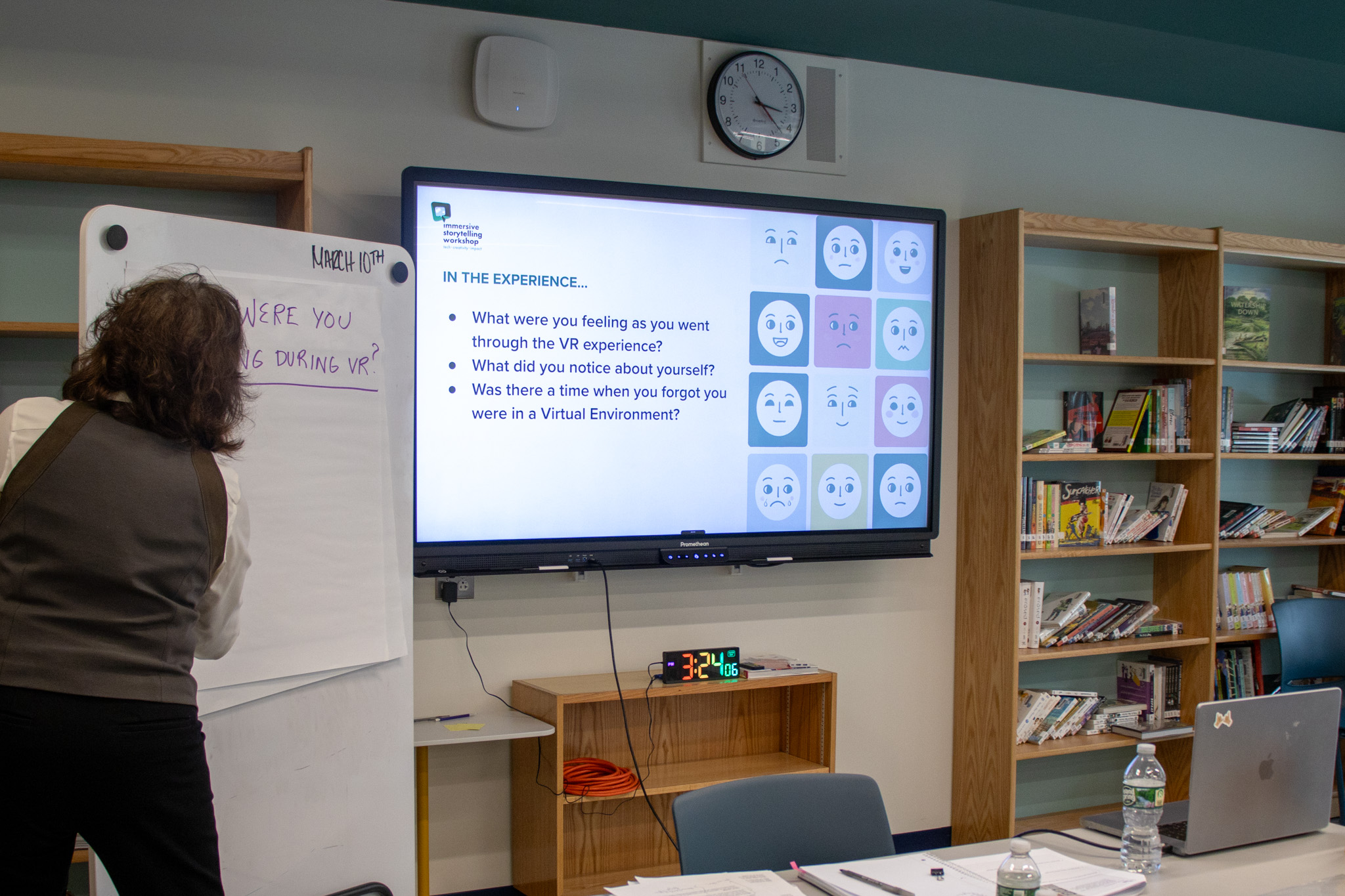 Workshop facilitator leading group discussion